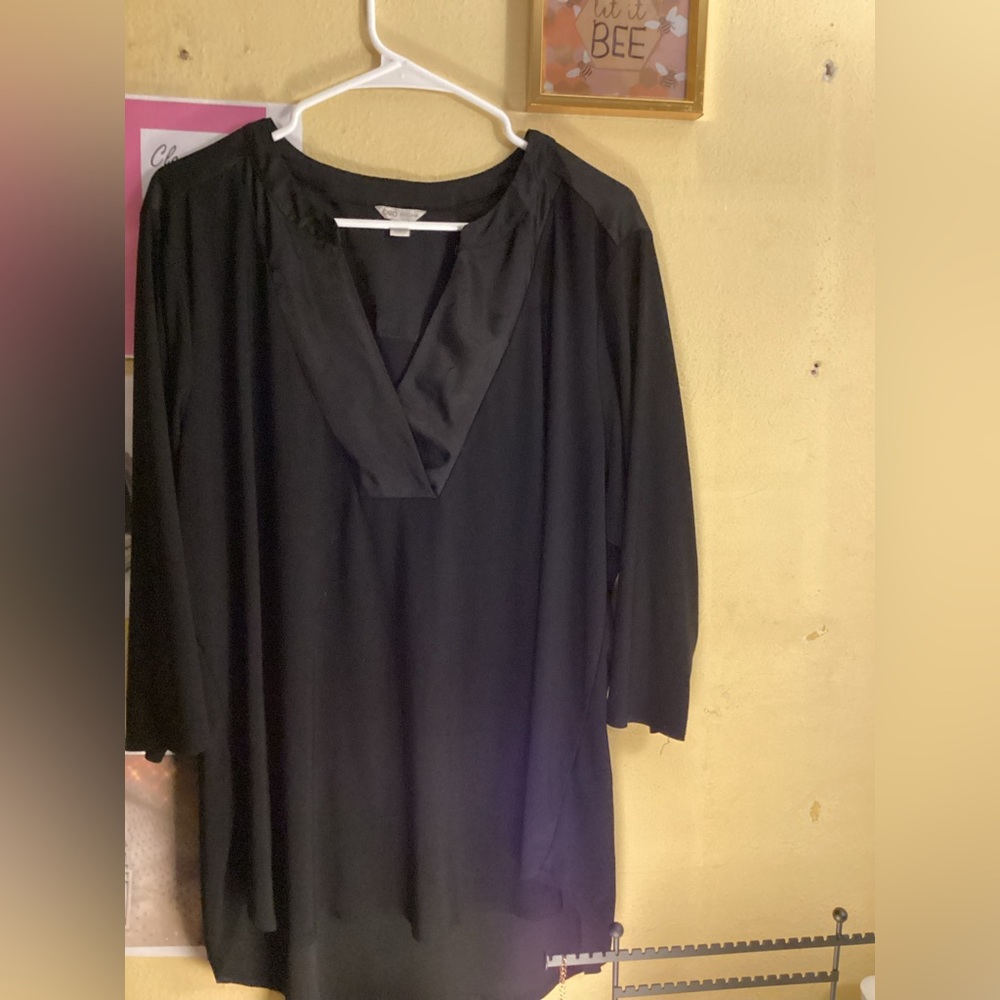 Plus size black shirt.